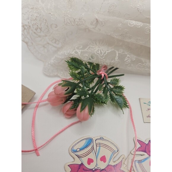 Vintage Barbie Romantic Wedding Dress and Veil 1986 #3102 Bridal Gown Bride - Picture 10 of 16